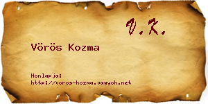 Vörös Kozma névjegykártya